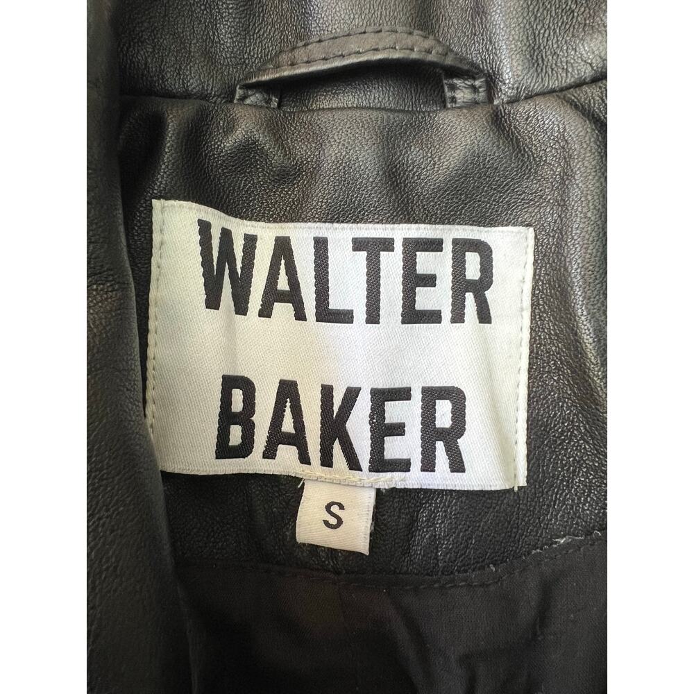 Walter Baker Liz Black w/ Silver Accents Leather Crop Moto Jacket Size: Small - Picture 5 of 6